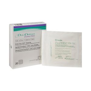 CONVATEC DuoDerm® Extra Thin Hydrocolloid Dressing, 3 x 3 Inch 187901