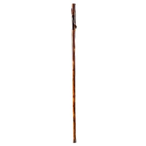 MABIS HEALTHCARE Brazos™ Exotic Leather Safari Hickory Rustic Walking Stick, 55-Inch 602-3000-1170