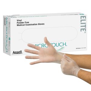 ANSELL Micro-Touch® Elite® Stretch Vinyl Exam Glove, Large, Ivory 3093