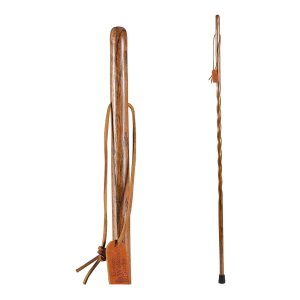 MABIS HEALTHCARE Brazos™ Twisted Oak Hitchhiker Handcrafted Walking Stick, 58-Inch, Brown 602-3000-1111