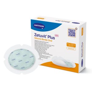 HARTMANN Zetuvit® Plus Silicone Border Super Absorbent Dressing, 5 x 6 Inch Oval 413908