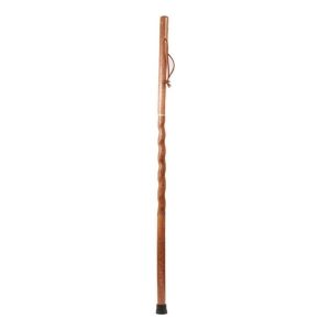 MABIS HEALTHCARE Brazos™ Twisted Oak Traveler's Handcrafted Walking Stick, 55-Inch, Red 602-3000-1325