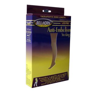 DJO Bell-Horn® Knee Length Anti-Embolism Stockings, Large, Beige 11000L