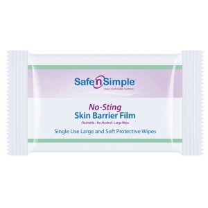 Safe N Simple No-Sting Skin Barrier Wipe, 5 x 7 Inch SNS00807