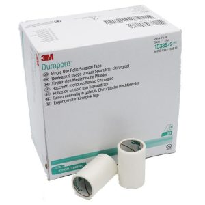 SOLVENTUM CORPORATION 3M™ Durapore™ Silk-Like Cloth Medical Tape, 2 Inch x 1-1/2 Yard, White 1538S-2