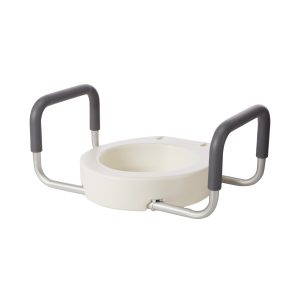 DRIVE DEVILBISS HEALTHCARE drive™ Premium Raised Toilet Seat with Removable Arms 12402