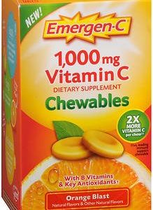 GLAXO CONSUMER PRODUCTS Emergen-C Vitamin C 1000 mg Chewables Tablets Orange Blast 76314032450
