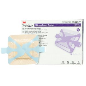 SOLVENTUM CORPORATION 3M™ Tegaderm™ Silicone Foam Dressing, 2 x 2 Inch 90643