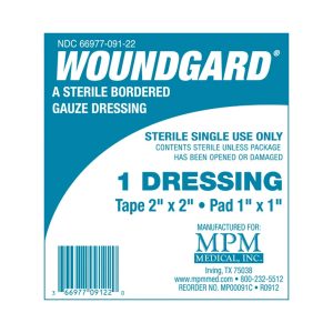 MPM MEDICAL WoundGard® White Adhesive Dressing, 2 x 2 Inch MP00091C