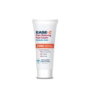 NATURAL THOUGHTS INC EASE-Z® Diabetics' Foot Cream for Neuropathy and Nerve Pain, 3-ounce Tube EZPF3ZT