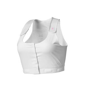 HEART&CORE SPORTS AND MEDICAL LLC heart&core® Larissa Post-Surgical Bra with Drainage Bulb Holders, White, Small HC0001WS