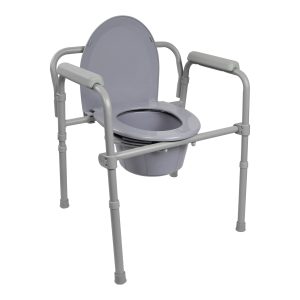 MCKESSON BRAND McKesson Folding Fixed Arm Steel Commode Chair 146-11148-1