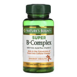 US NUTRITION Nature's Bounty® Super B-Complex With Folic Acid Plus Vitamin C Coated Tablets 07431213168