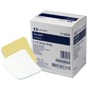 CARDINAL Kendall™ Foam Island Foam Dressing, 4 x 4 Inch 55544B