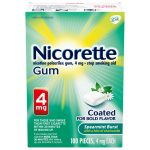GLAXO CONSUMER PRODUCTS Nicorette Stop Smoking Aid Gum 4 mg Spearmint Burst with a Hint of Chamomile 00135053302