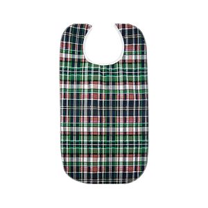 Beck's Classic Quilted Adult Bib, Highland Blue Plaid, 18 x 34 Inch BIBP1834QLTSNP