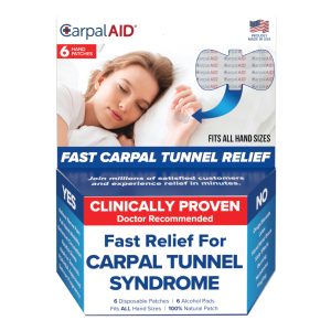 CARPAL AID LLC CarpalAid® Patch Hand-Based Carpal Tunnel Support, One Size Fits Most UNI6PK