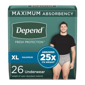 KIMBERLY CLARK Depend® Fresh Protection™ Men's Maximum Absorbency Underwear, Extra Large 53746