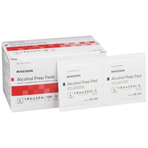 MCKESSON BRAND McKesson Alcohol Prep Pad Isopropyl Alcohol, 1-4/5 x 3-1/2 Inch 58-404