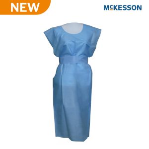 MCKESSON BRAND McKesson SMS Fluid Resistant Exam Gown, One Size Fits Most 16-EGWTB6-OSFM
