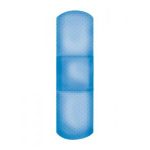 DUKAL American® White Cross Blue Metal Detectable Adhesive Strip, 1 x 3 Inch 99915