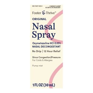 MCKESSON BRAND Foster & Thrive™ Oxymetazoline 0.05% Saline Nasal Spray 70677103901