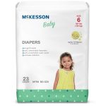 MCKESSON BRAND McKesson Baby Diaper, Size 6 for Toddlers weighing 35+ lbs. BD-SZ6