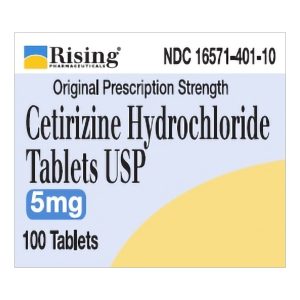 Rising Pharmaceuticals Prescription Strength Tablets, 5 mg, for Allergy Relief 16571040110