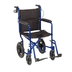 DRIVE DEVILBISS HEALTHCARE drive™ Expedition Lightweight Transport, Black with Blue Finish EXP19LTBL