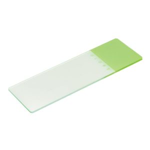 GLOBE SCIENTIFIC Globe 1324 Series Microscope Slide, Green Frosted End, 25 x 75 x 1.1 mm 1324G