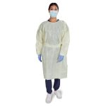 MCKESSON BRAND McKesson AAMI Level 2 Isolation Gown, Tape Tab Neck Style, One Size Fits Most 16-L2TNWT6Y-OSFM