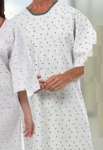FASHION SEAL UNIFORMS Reusable Patient Exam Gown, Medium / Large, Light Blue 744-L