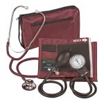VERIDIAN HEALTHCARE LLC Combo ProKit™ Aneroid Sphygmomanometer Unit with Stethoscope, Burgundy 02-12704