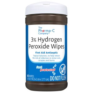 KLEEN TEST PRODUCTS CORP Pharma-C-Wipes® Hydrogen Peroxide Antiseptic 63-13271