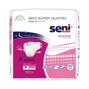 TZMO USA INC Seni® Super Quatro Severe Absorbency Incontinence Brief, Medium S-ME10-BQ1
