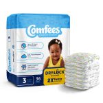 ATTENDS HEALTHCARE PRODUCTS Attends Comfees Premium Diapers, Unisex, Baby, Tab Closure, Size 3 CMF-3