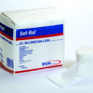 BSN MEDICAL Sof-Rol® White Rayon Undercast Cast Padding, 2 Inch x 4 Yard 9052