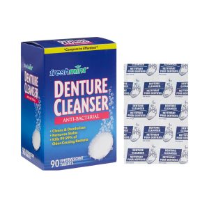 NEW WORLD IMPORTS freshmint® Denture Cleanser Anti-Bacterial Tablets DENT90