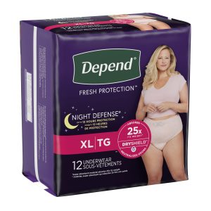 KIMBERLY CLARK Depend® Night Defense® Women's Absorbent Underwear, X-Large 55154