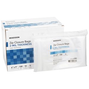 MCKESSON BRAND McKesson Zip Closure Bag, 6 x 9 Inches 4580