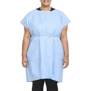 GRAHAM MEDICAL PRODUCTS Graham Medical Patient Exam Gown, Extra Large, Blue 70260N