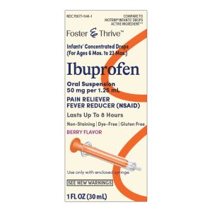 MCKESSON BRAND Foster & Thrive™ Ibuprofen 50 mg Per 1.25 mL Infants' Concentrated Drops Berry 70677114601