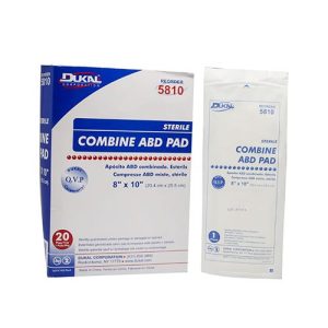 Dukal™ Sterile Abdominal Pad, 8 x 10 Inch, 1-Ply 5810