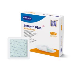 HARTMANN Zetuvit® Plus Silicone Border Super Absorbent Dressing, 8 x 8 Inch 413905