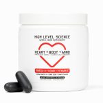 HIGH LEVEL SCIENCE LLC High Level Science Heart + Body + Mind Supplement, Omega-3, CoQ10 & Vitamin E HLS-001