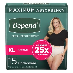 KIMBERLY CLARK Depend® Fresh Protection™ Women's Maximum Absorbency Underwear, X-Large 43586