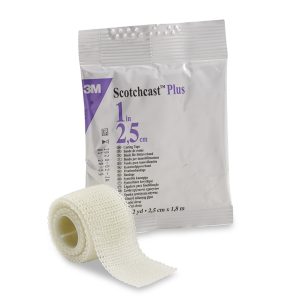 SOLVENTUM CORPORATION 3M™ Scotchcast™ Plus Cast Tape, White, 1 Inch x 2 Yard 82001