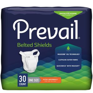 FIRST QUALITY PRODUCTS LLC Prevail® Belted Shields Incontinence Belted Undergarment, One Size Fits Most PV-324