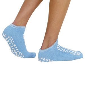 THE PILLOW FACTORY DIVISION Terry Treads® Slipper Socks, Medium, Blue 46012-BLU
