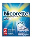 GLAXO CONSUMER PRODUCTS Nicorette® Stop Smoking Aid Gum 4 mg White Ice Mint 00135047502